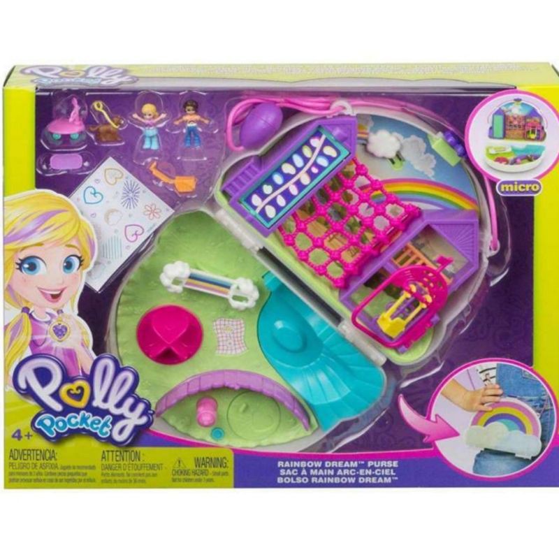 Mattel Polly Pocket Compact Rainbow Playground Purse Limited Edition