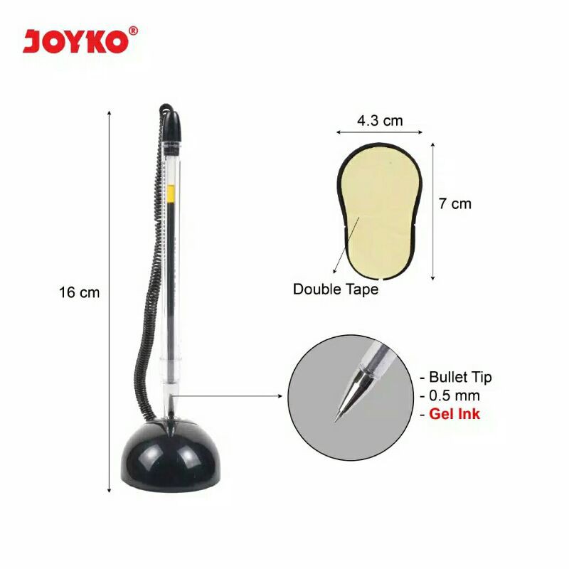 

Pulpen Meja Stand Pen Gel PSGP-147 Joyko 0.5mm