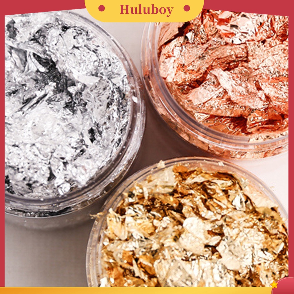 Huluboy Huluboy♡ 1 Botol Kertas Foil Warna Emas Multifungsi Untuk Nail Art