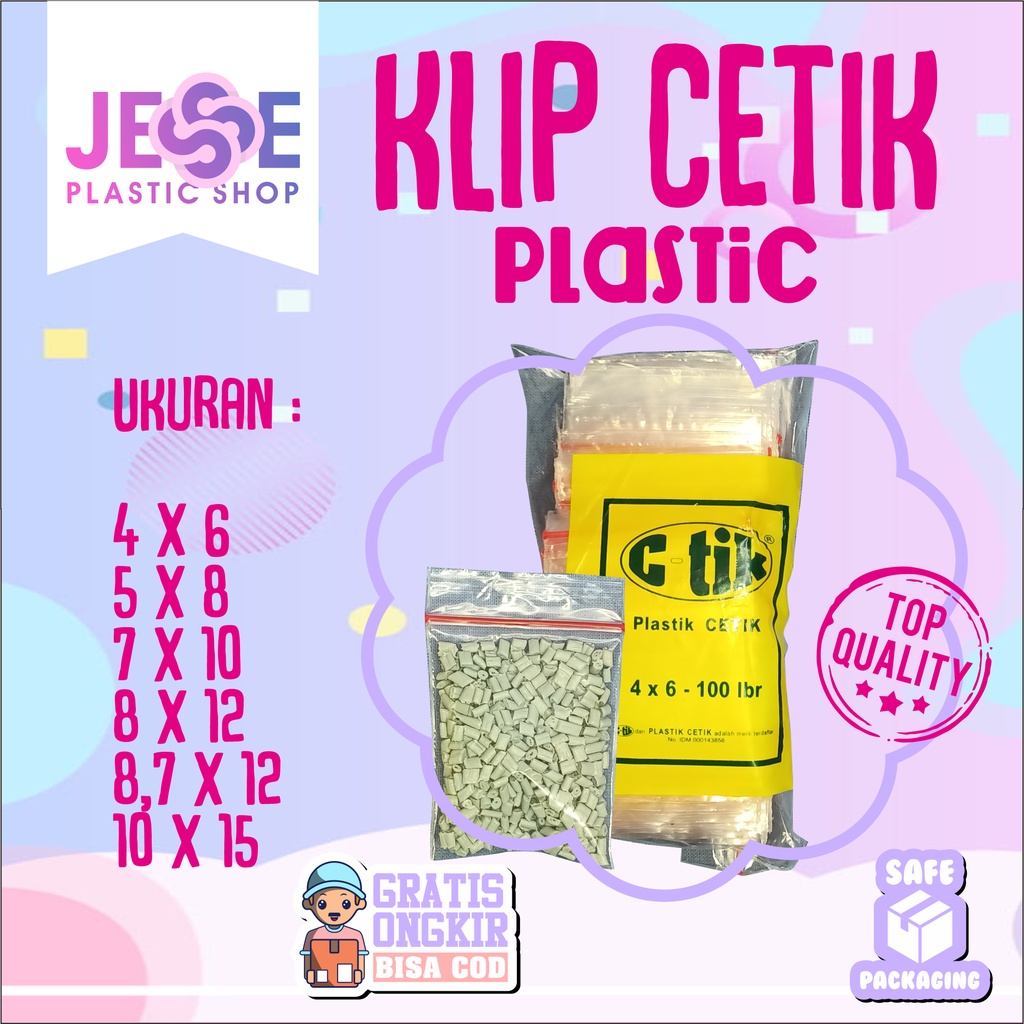 

Plastik Klip Bening | Plastik Ctik | Plastik Klip Obat | Plastik Klip Kecil | Plastik Klip Besar | Klip Obat | Klip Acar