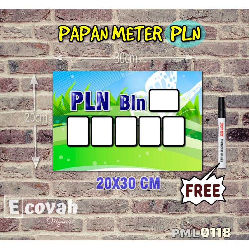 

Ecovah Papan Meter Listrik PLN PAM motif Unik - Floral 18