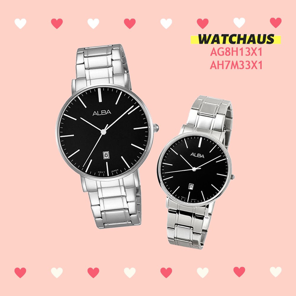 JAM TANGAN COUPLE STAINLESS STEEL ALBA AG8H13X1 AH7M33X1