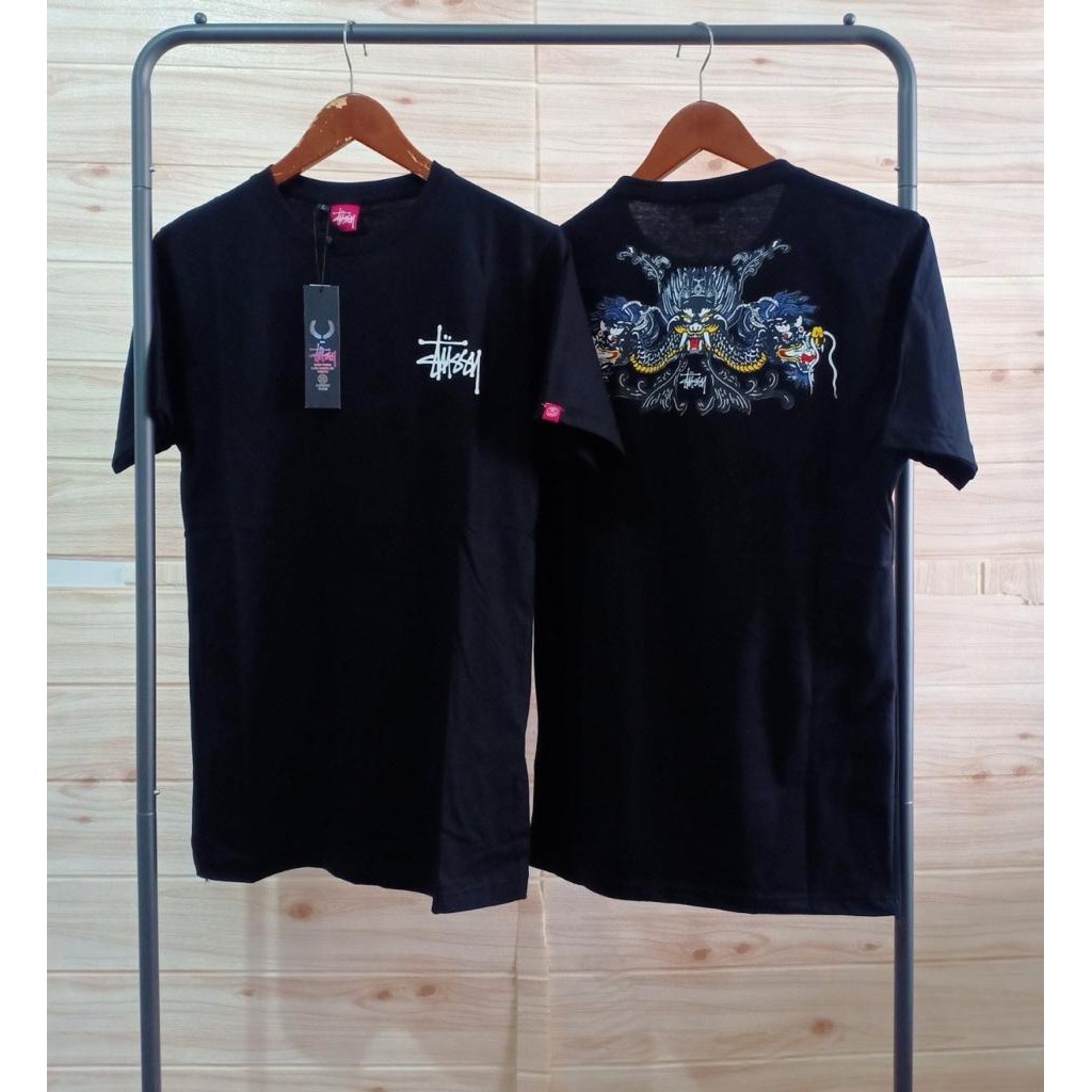 Kaos Distro Stussy Dragon/Kaos Pria/Kaos Distro Original/Kaos Clothing/T-shirt Pria