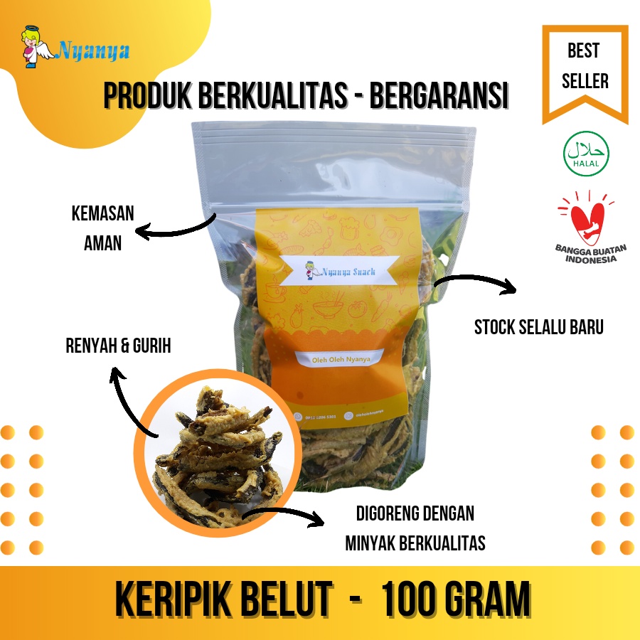 

Keripik Belut Kripik Belut Renyah Gurih Cemilan Ekonomis 100 gram
