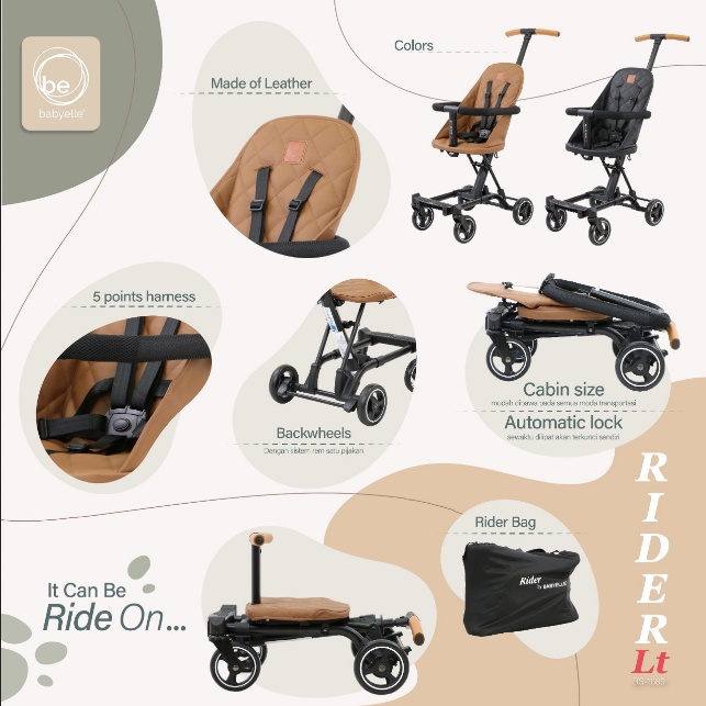 STR22 BABYELLE STROLLER RIDER LT LEATHER EDITION BS1689