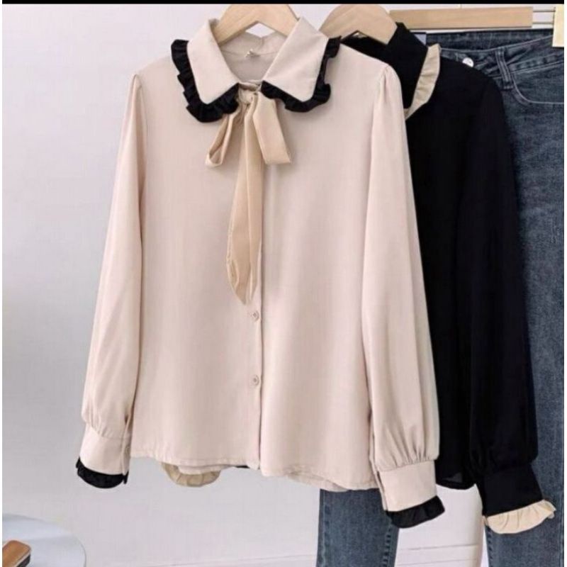 BLOUSE DEARY FULL KANCING DAILY BUSUI || Blouse Kemeja Polos Full Kancing