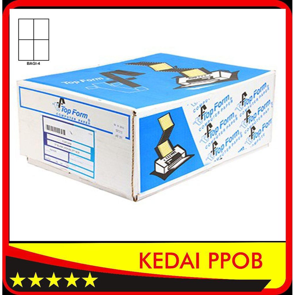 

Jual Kertas Continuos Continuous Form Struk PPOB PLN A4 dibagi 4 Wartel Polos Grosir Flash Sale