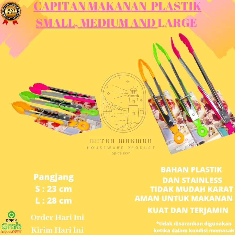 Capitan Makanan Plastik/ Japitan Makanan Ukuran Besar-Sedang-Kecil