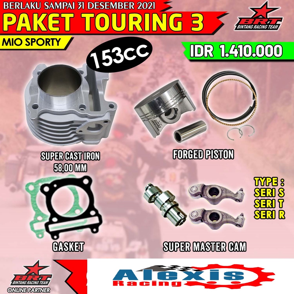 Paket Touring 3 Bore Up BRT Mio Sporty Nouvo 58 mm 5TL