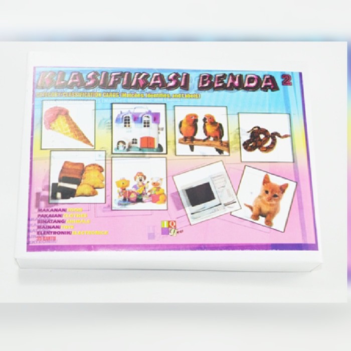 Mainan Terapi IQ DEV Kartu Klasifikasi Benda 2 Kartu Wicara ABK Flashcard Kartu Bicara