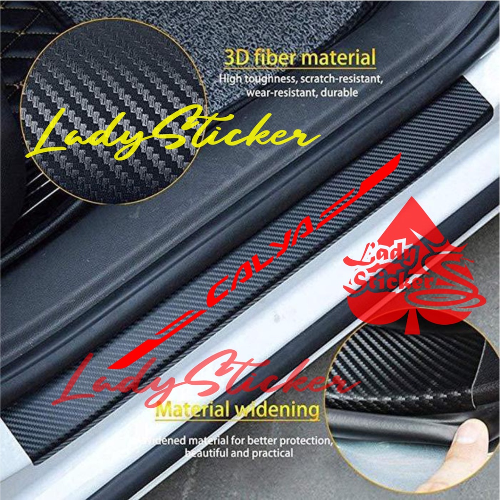 STICKER CARBON MOBIL CALYA STICKER KARBON 3D PIJAKAN MOBIL TOYOTA CALYA 4PCS