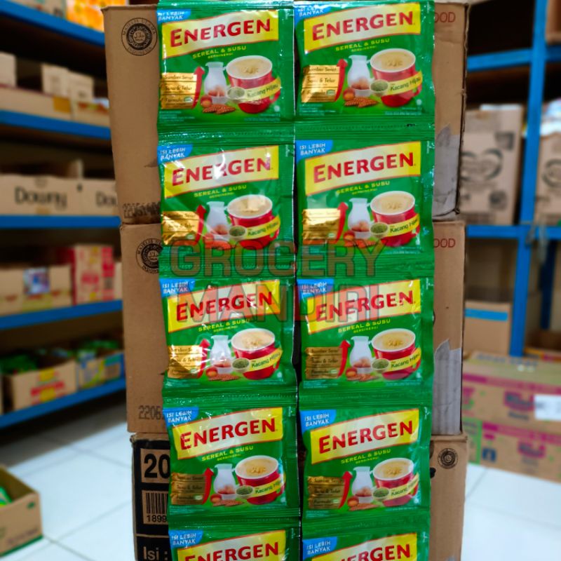

Energen Sereal Coklat/Vanilla/Jahe/Kurma/Kacang Hijau/Jagung Kemasan Sachet/Renceng ( 1 Rcg x 10 Pcs x 30 Gr )