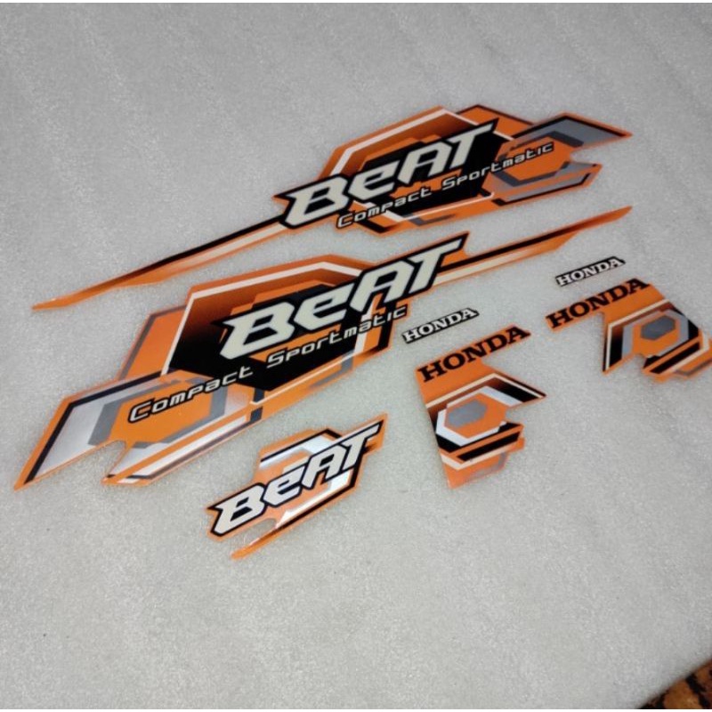 Striping / Sticker Honda Beat Karbu Lama Orange / Oren 2008