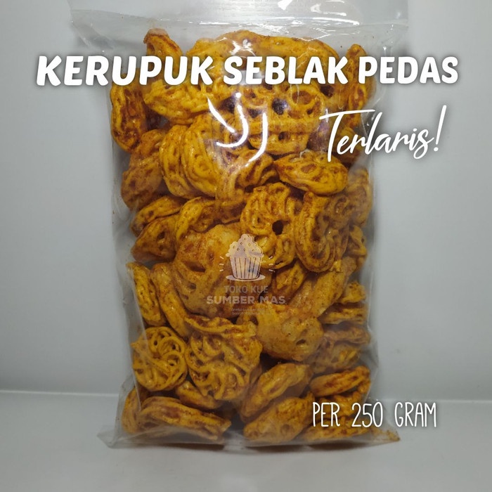 

vd201gf Kerupuk/Krupuk Seblak Rasa Pedas Terlaris Isi 250 Gram Nett Dscscv