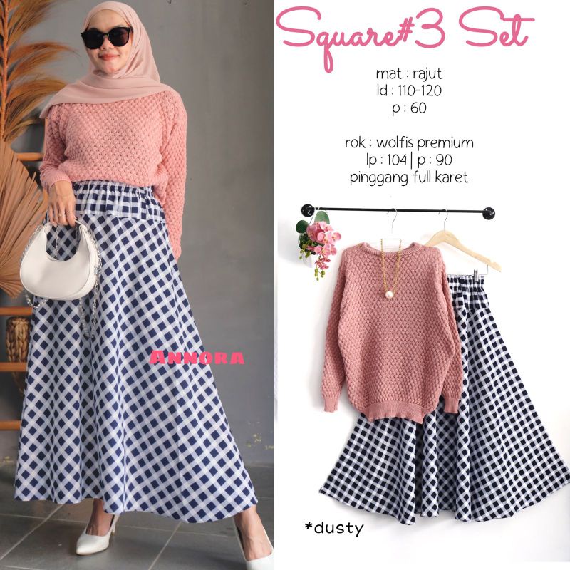 SQUARE #3 SET || RAJUT+WOLFIS PREMIUM