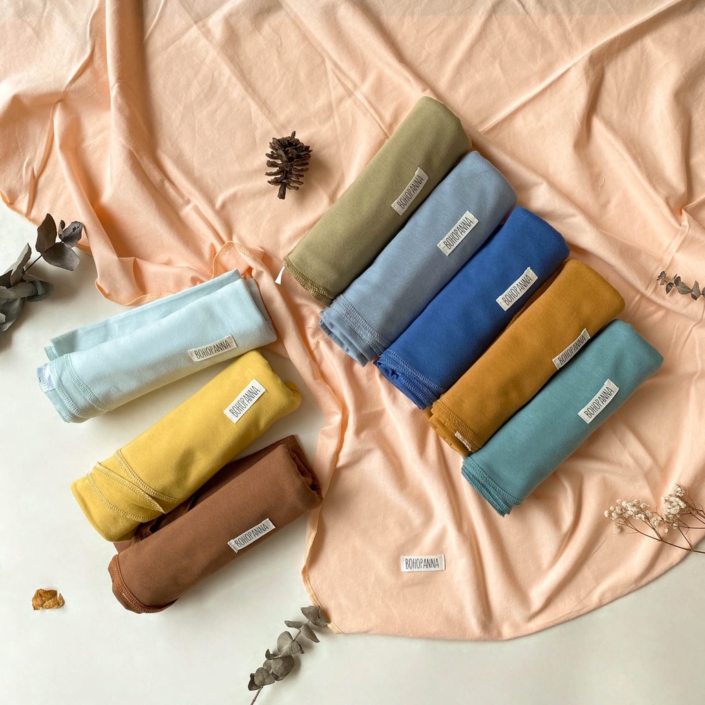 BOHOPANNA SWADDLE Swaddle BOHOPANNA polos dan bermotif Bedong Bayi 100 Katun Sangat Nyaman