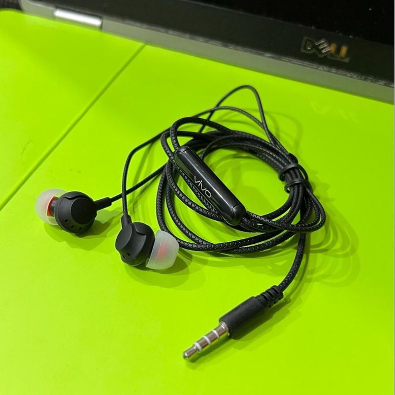 Headset Vivo T-33 Extra Bass Stereo + Microphone Earphone vivo Y12 Y15 Y17 Y53S Y20 Y20S Y21S Y21T T1