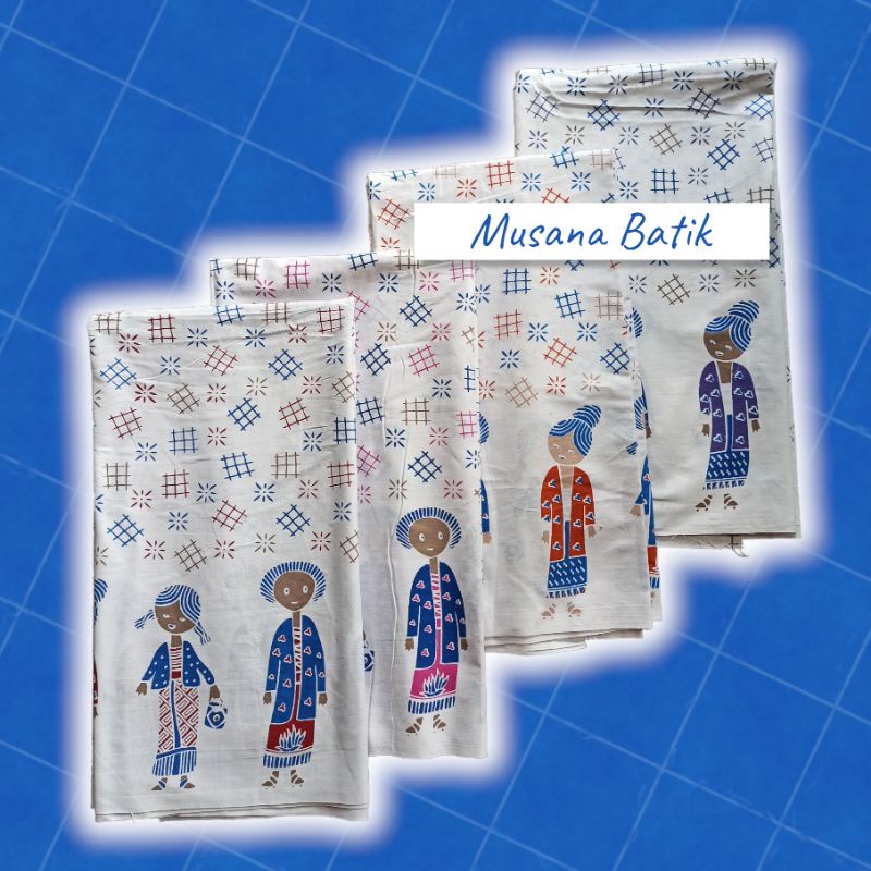 atk kain batik karakter manusia dasar batik putih bahan baju wanita