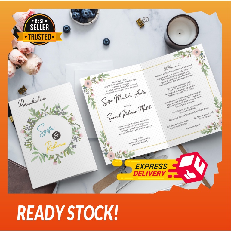 undangan nikah undangan pernikahan undangan unik elegan rustic vintage