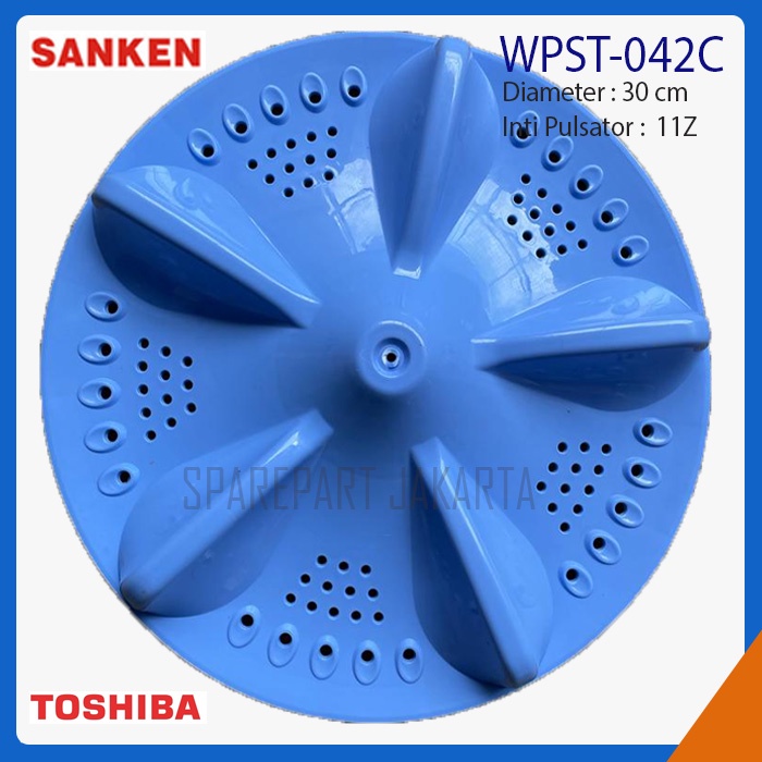 SPAREPART JAKARTA - Pulsator mesin cuci sanken/toshiba gerigi 11 Ryoshitsu diameter 30cm WPST-042C/s