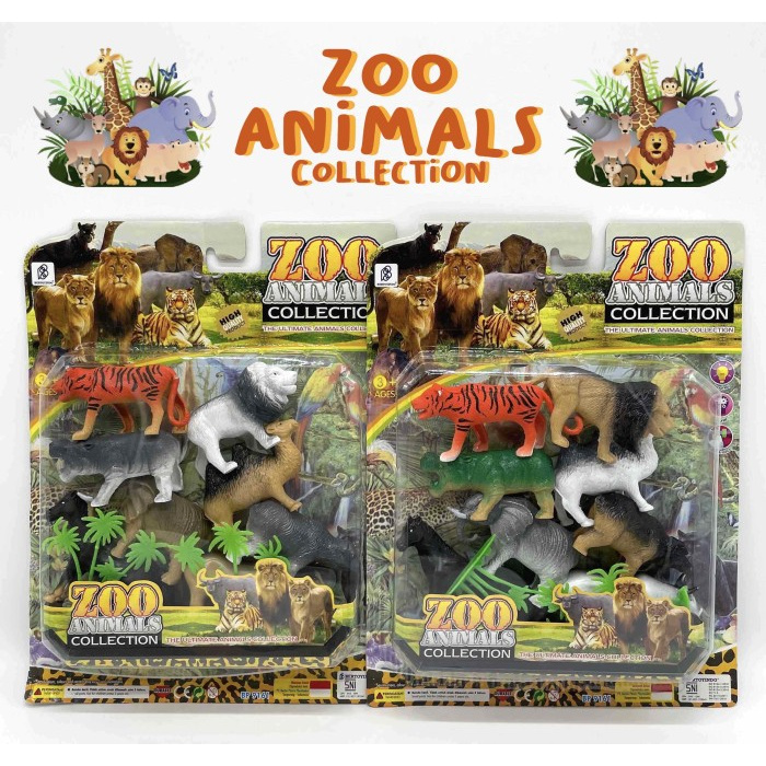 Toko Mainan ALFA Mainan Hewan Zoo Animals 8pcs BP9161
