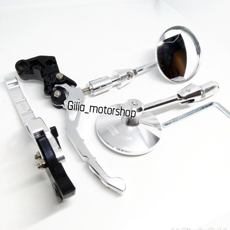 Handle Rem Plus Spion Silver Vixion RX-King new R15 new Scorpio Cnc Handel Rem Variasi Model Rolling Vixion variasi