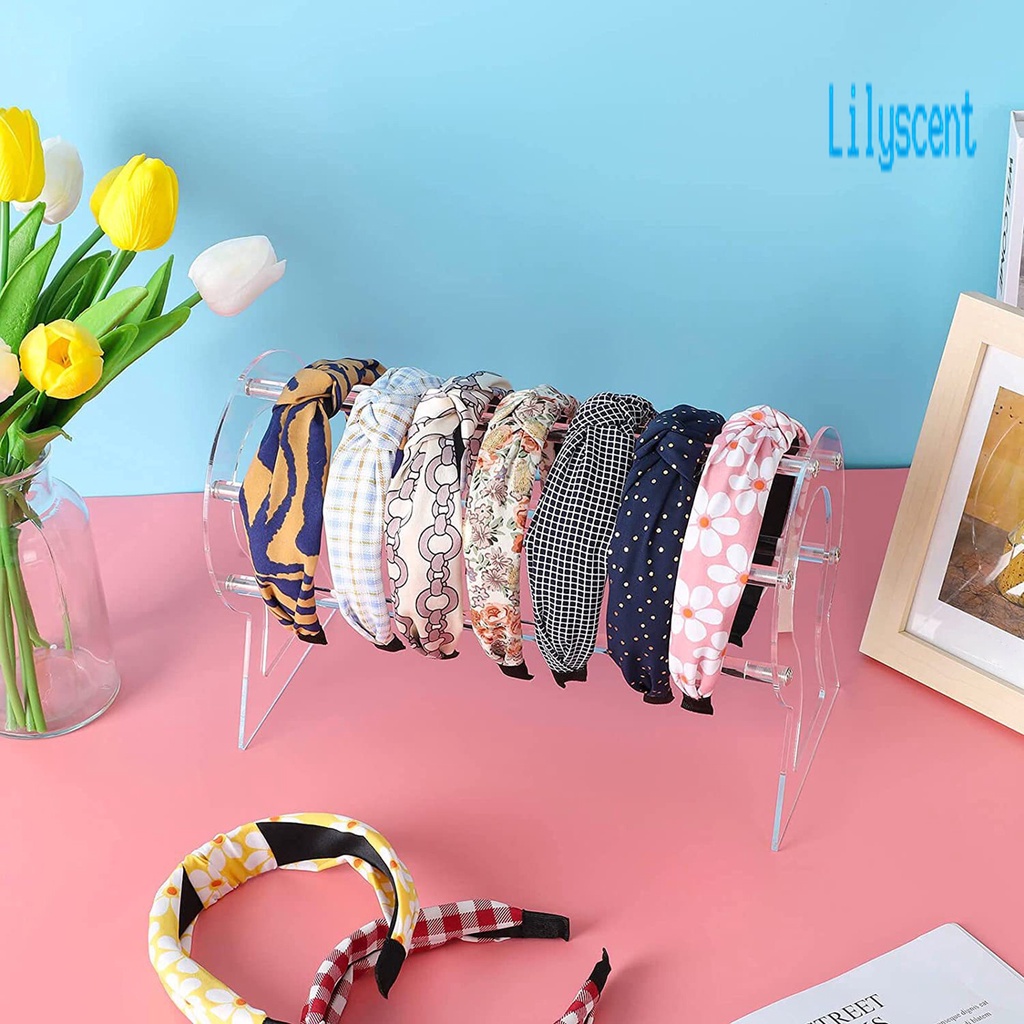 Lily 1 Set Display Holder Headband / Gelang Bahan Akrilik Transparan Mudah Dipasang Untuk Wanita