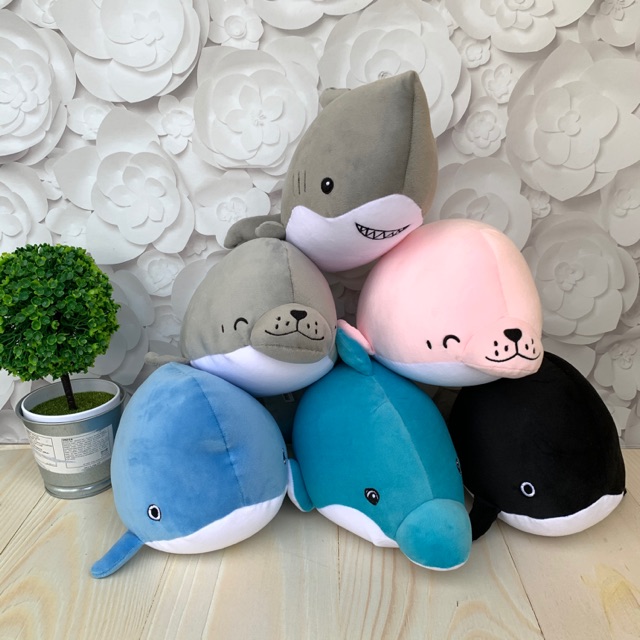 Boneka Hewan Laut / Sea Animal - Shark / Whale / Seal / Dolphins / Hiu / Paus / Lumba / Anjing Laut