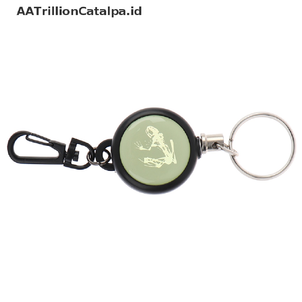 Aatrillioncatalpa 1pc Gantungan Kunci Reel Tali Retractable 60cm Anti Hilang Untuk Ski Pass