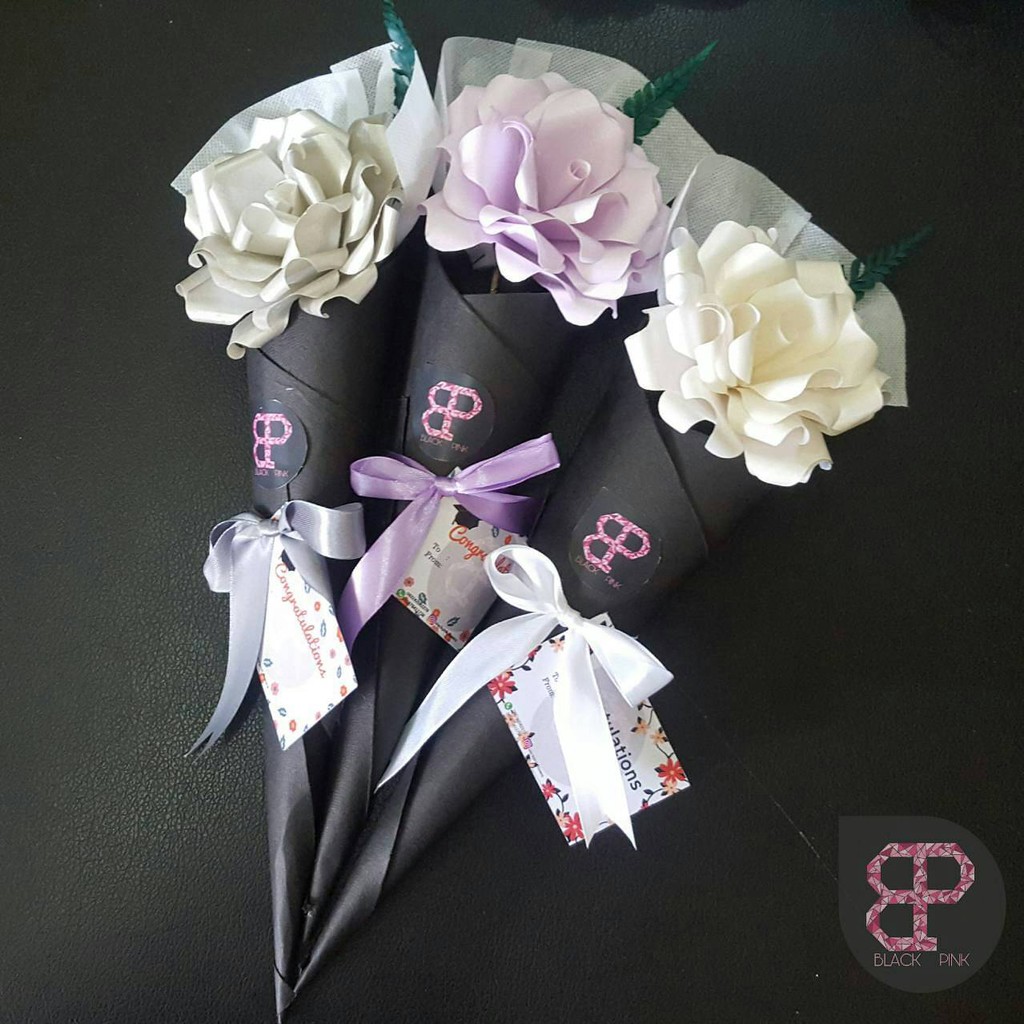 Paper Flower Cone - Bunga Kertas Single Cone