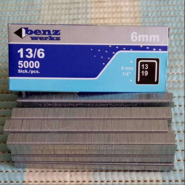 

PAKU STAPLES BENZ 6MM 13/6 ISI 5000PCS