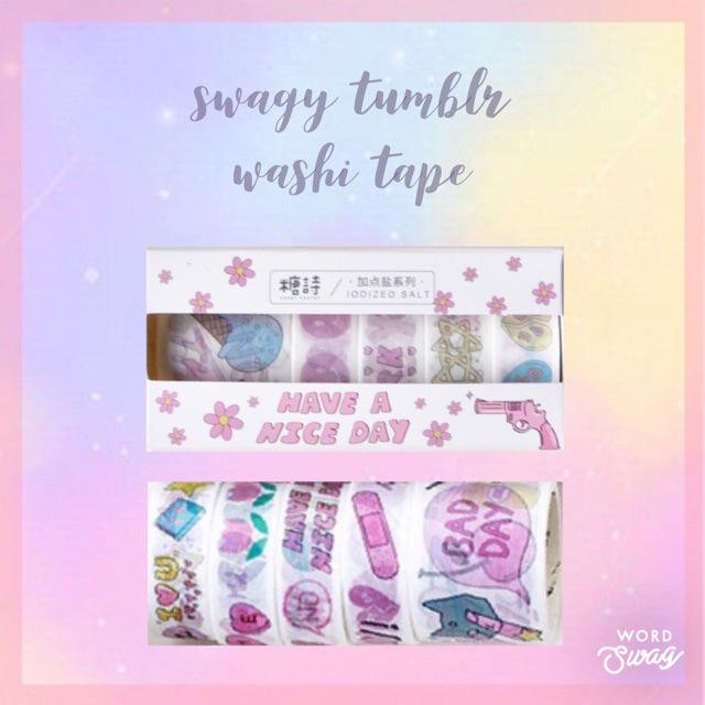 

Swagy Tumblr washi tape / sticky notes / memo pad / planner / bujo sticker