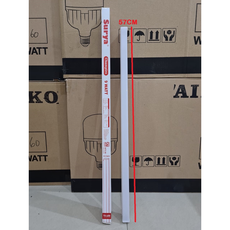 Lampu surya TL champiro T5 LED 9watt PUTIH