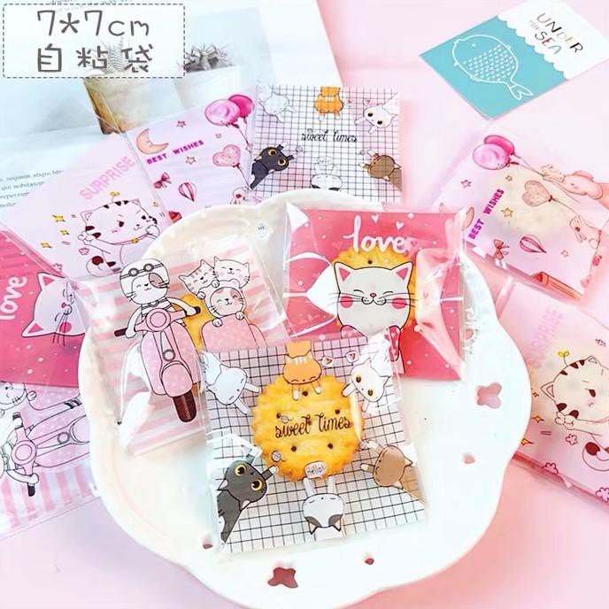 

Populer] Plastik Packing Cookies Kue Kering 7X7Cm Kemasan Snack Lucu Murah 3