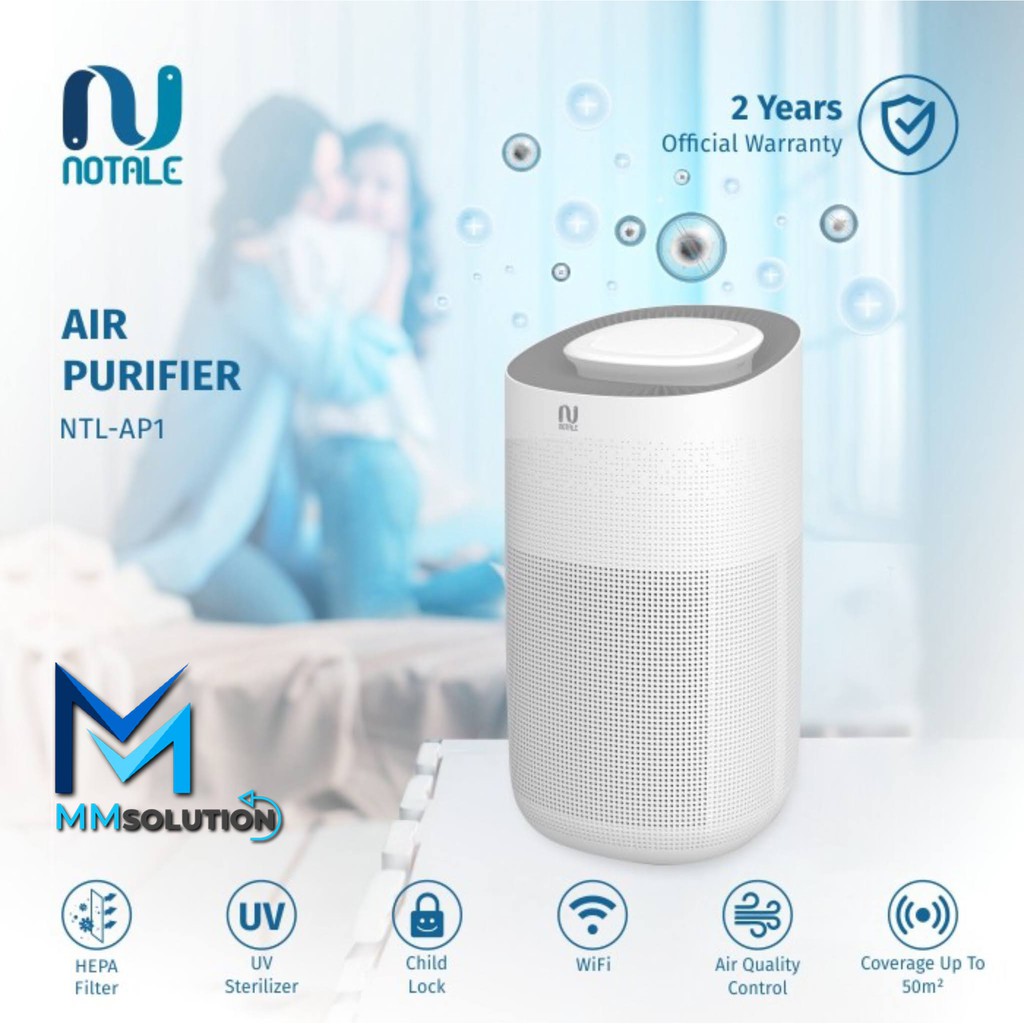 Notale Air Purifier with HEPA UV Sterilizer Up 50m2 - AP HEPA 13