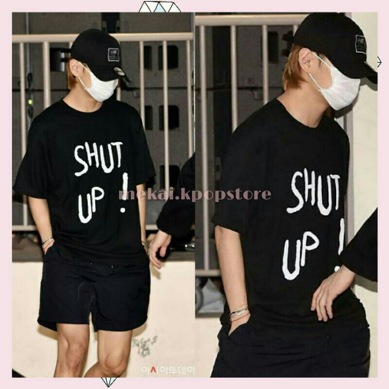 Kaos BTS Taehyung Shut Up Unisex