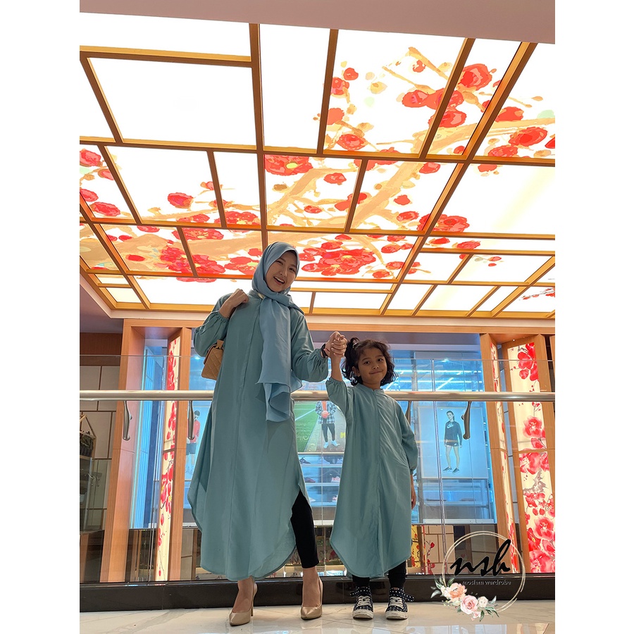 Baju Couple Ibu dan Anak TUNIK | Couple Ibu dan Anak | Midi Dress Dewasa | Tunik Anak | Couple Ibu d