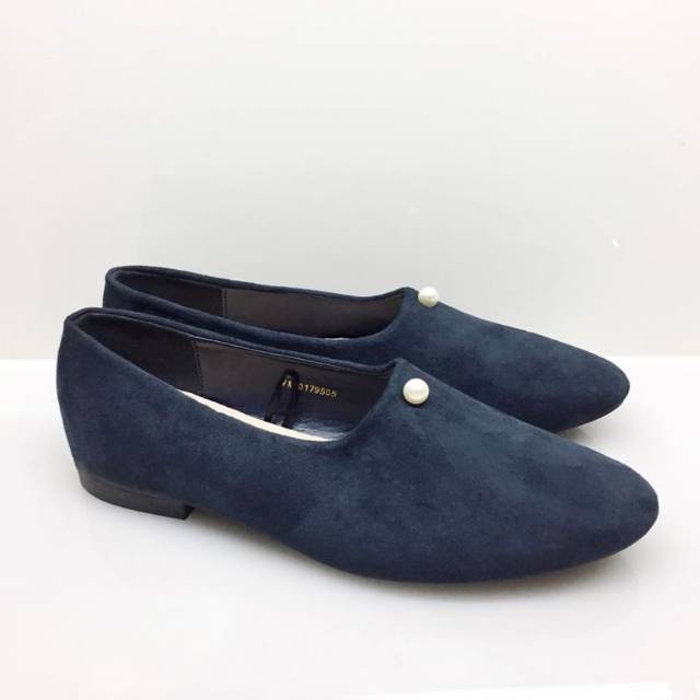 ❣️ VINCCI ORIGINAL VI20179505 NAVY SEPATU KERJA CASUAL LUCU FLAT SUEDE MURAH PESTA CAKEP CANTIK NYAM