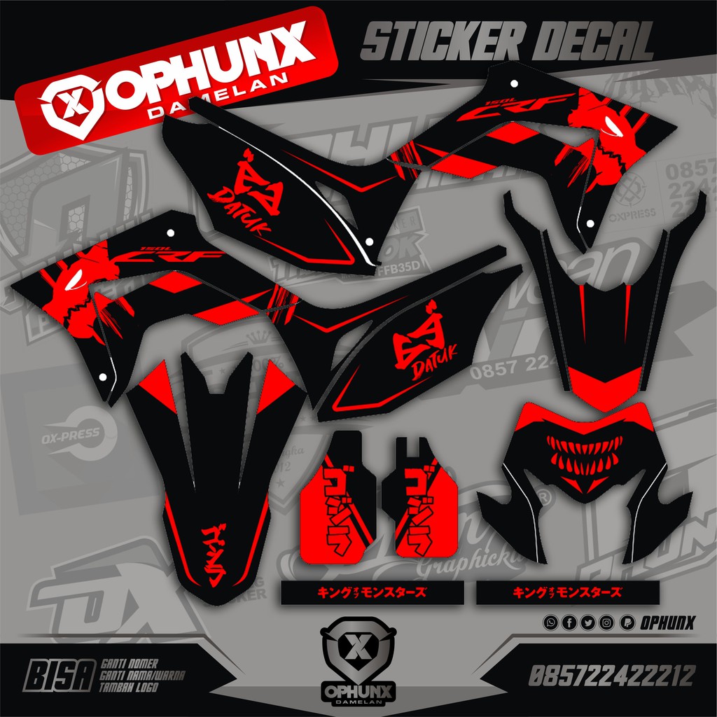 Stiker Decal CRF New Custom Japan