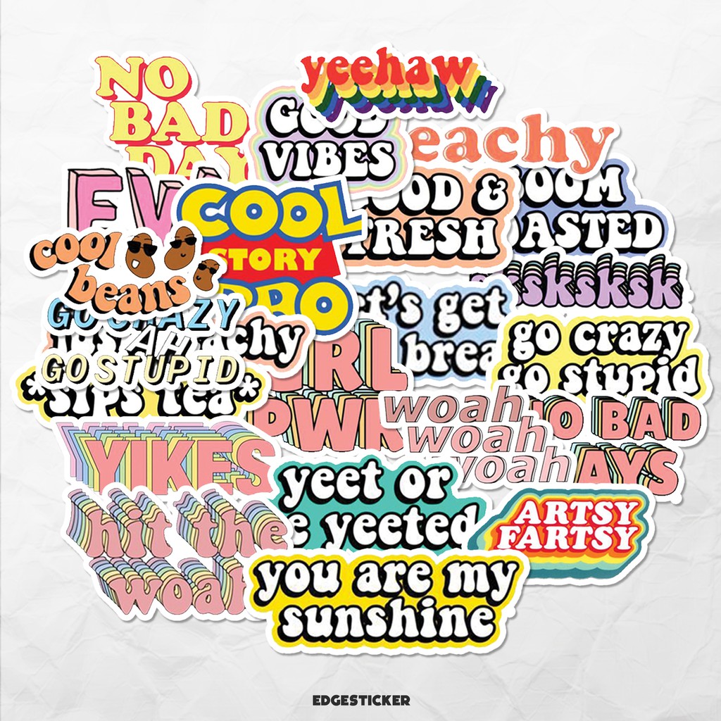 

23pcs QUOTES Aesthetic Sticker Tumblr