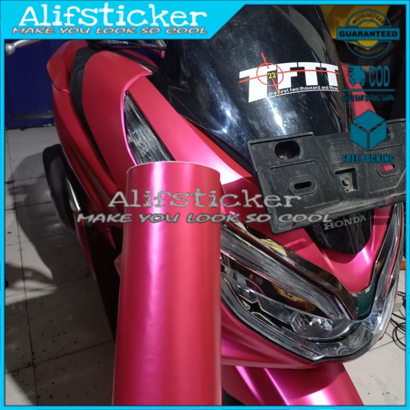 Stiker Skotlet Satin Doff Skotlet Metalik Pink Doff Skotlet Motor Pink Doff Crom Scotlet Motor