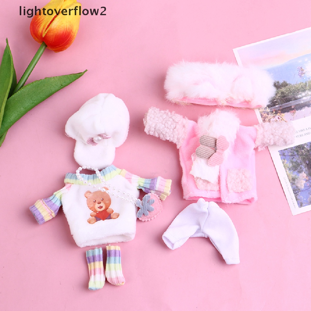 (lightoverflow2) Set Pakaian Boneka OB11 Ukuran 16-17cm 1 / 8 &quot;