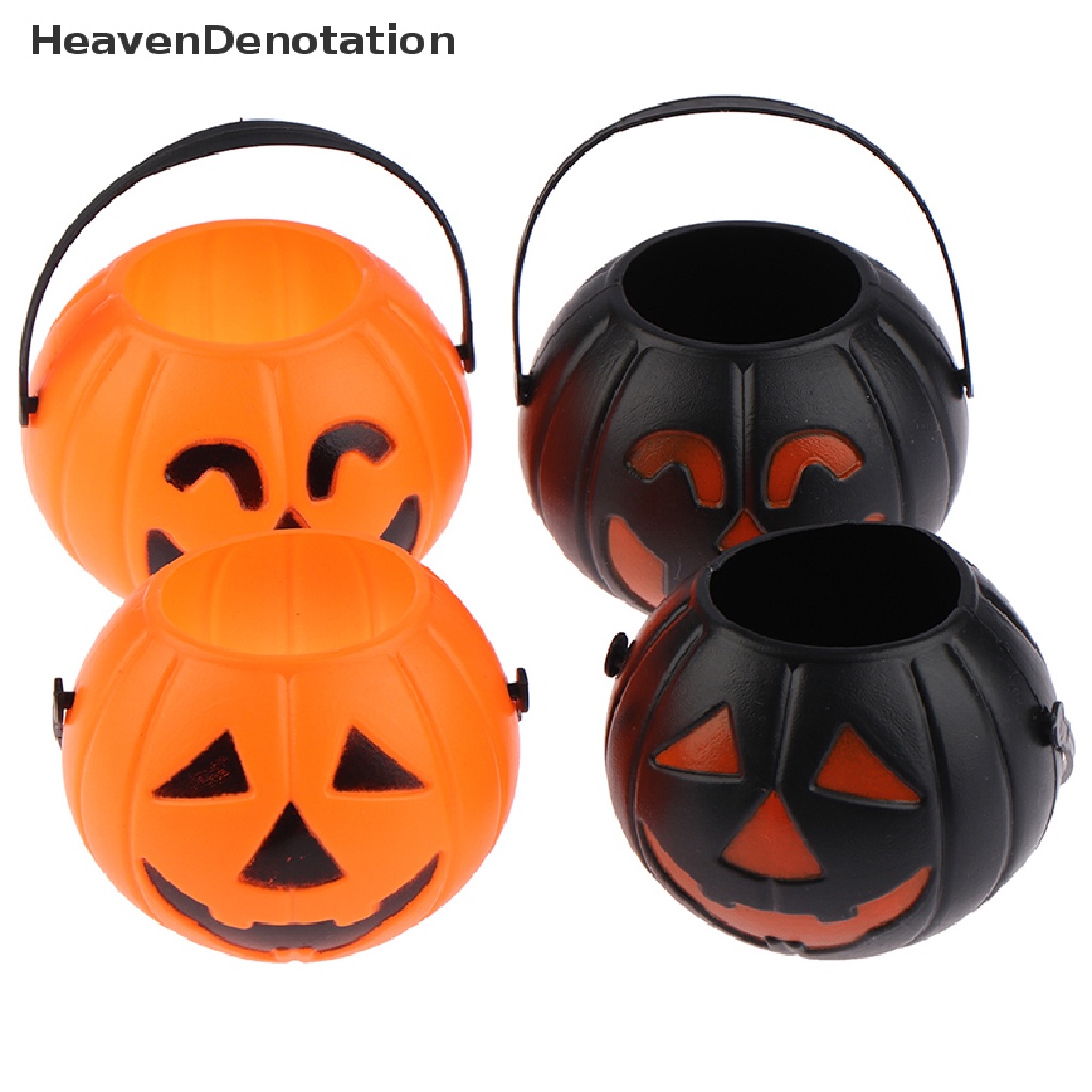 [HeavenDenotation] Halloween Party Props Plastic Pumpkin Bucket Decoration Halloween Decoration