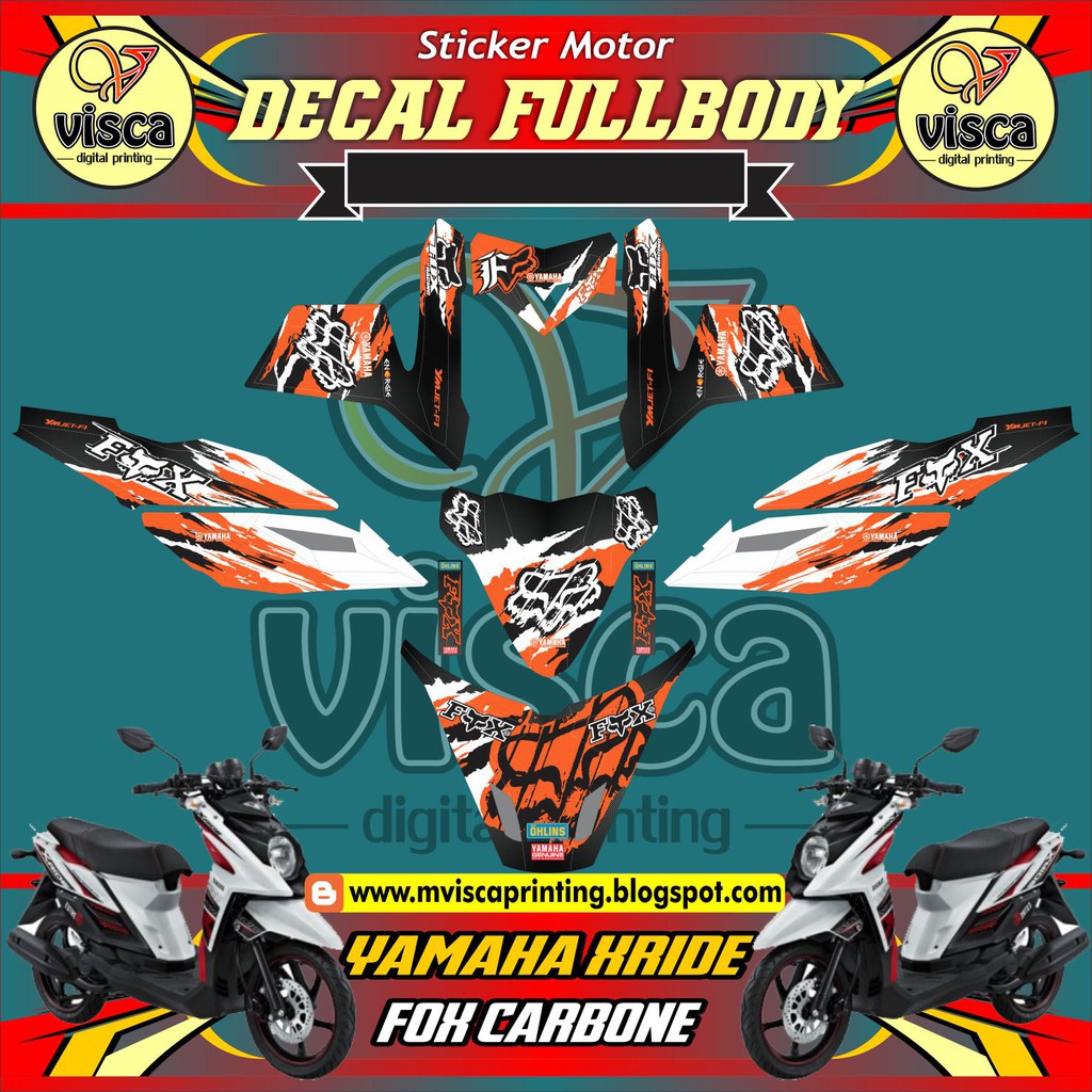 Stiker Variasi Motor Xride Decal Striping Full Body Xride Foxs