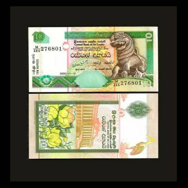 SRI LANKA 10 RUPEES 2005/06 UNC BANKNOTE UANG ASING CEYLON