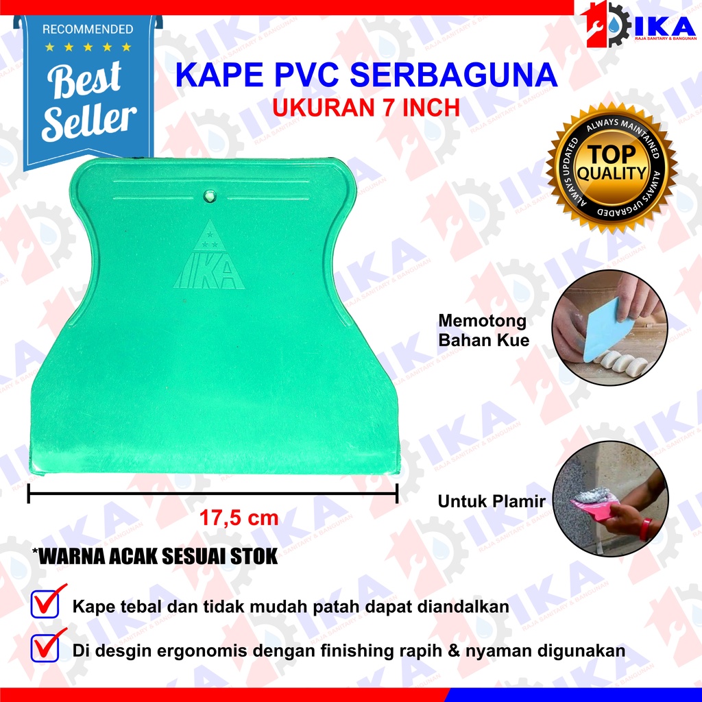 KAPE PLASTIK 5 7 9 INCH DEMPUL TEMBOK DENGAN KOMPON / SCRAPPER PVC KUAT BAGUS AWET FINISHING MULUS