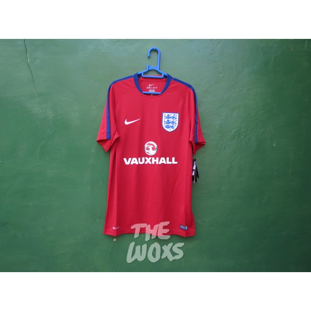 Jersey Training Timnas Sepakbola Inggris 2016-17 Original Nike Warna Merah Size L & XL