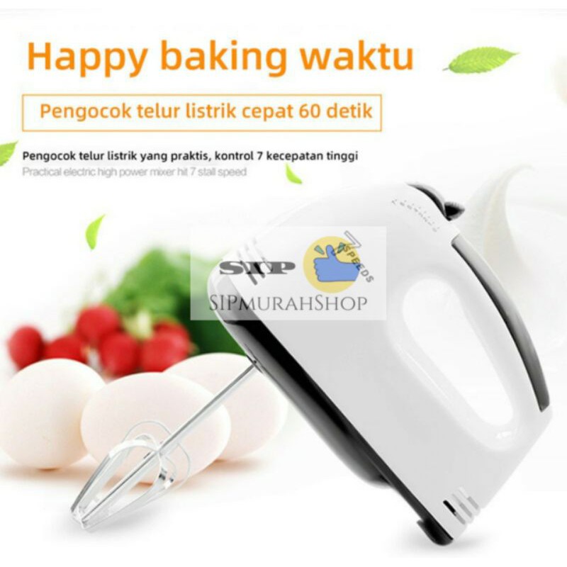 Pengocok Telur Pengaduk Stainless 7 Kecepatan Kocokan Adonan Telur Elektrik Serbaguna / HAND MIXER ADVANCE 7 SPEED / KOCOKAN ADONAN OTOMATIS ELEKTRIK / SUPER HAND MIXER ADONAN DAPUR ELEKTRIK MULTIFUNGSI Pengaduk Adonan 7 Level Pengocok Telur Elektrik