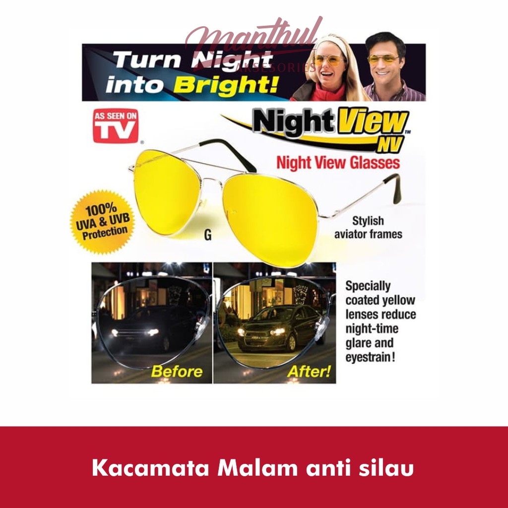 Night View Glasses Vision Kacamata Anti Silau di Malam Hari