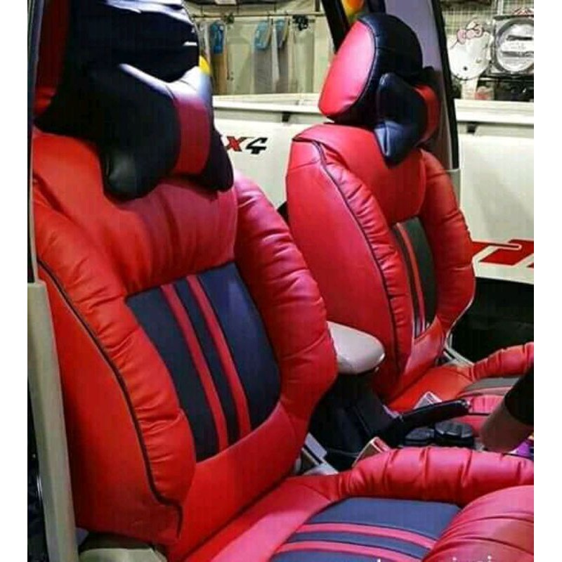 Cover Jok Mobil 2 baris model sofa (brio, ayla, agya, jazz, dll) bahan porche